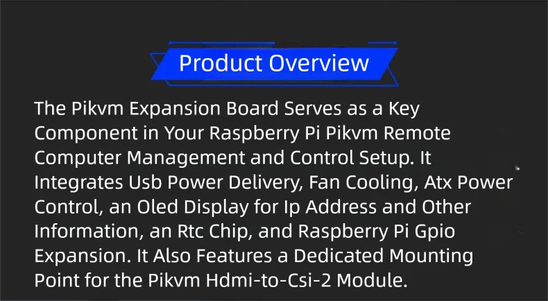 LCKVM Computer Remote Control PiKVM Expansion Board ATX Power Control OLED PCF8563 RTC