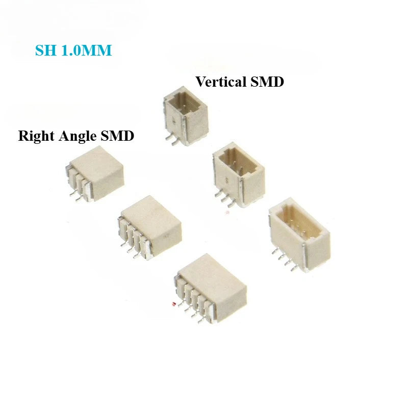 50pcs MX1.25 SH1.0 ZH1.5 PH2.0 XH2.54 VH3.96mm Straight DIP Right Angle Vertical SMT Horizontal SMD Male Wafer Connector