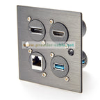 D-Type RJ45 Cat6 Ethernet Female to Female Coupler 1Gbps Flange Chassis Panel Mount Bulkhead Feedthrough LAN Network Extender