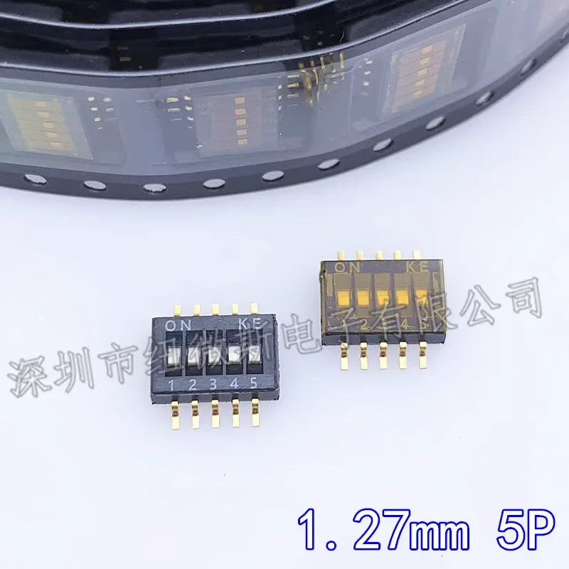 5Pcs 1.27mm Pitch Dip Switch SMD SMT Slide Type Switch 1P/2P/3P/4P/5P/6P/8P/10Pin Position