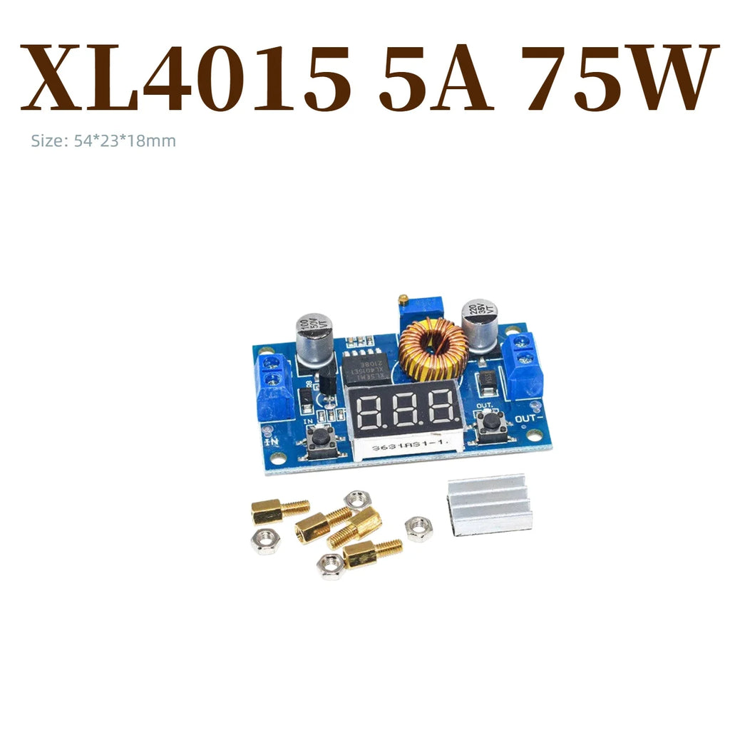 1/5/10pcs LM2596 XL4015 XL4005 MP1584 MINI560 DC-DC Buck Converter 3A Adjustable Step Down Power Module With Digital Display