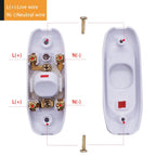 1/2/4pcs Inline Cord Switch Black white AC 250V 10A Heavy Duty Thru Switch On Off Lamp Bulb Wall Line Button Control Switch