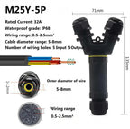 Heavy Duty Quick Connect Terminal Block T-type, IP68 Waterproof 2/3/4/5Pin for Secure & Fast Damp-Proof Wiring Connector