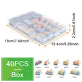 DIY GO 40PCS Lever Wire Connectors Assortment Pack Compact Splicing Connector Kit for Electrical Quick Connection Terminals