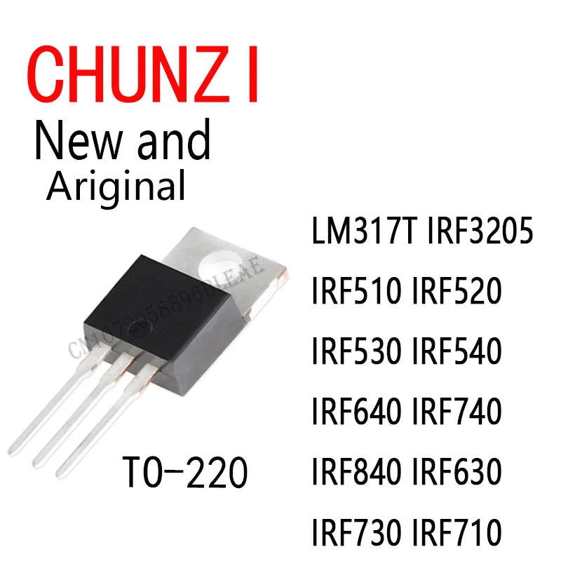 10PCS TO-220 IRF510N IRF540N IRF640N TO220 LM317T IRF3205 IRF510 IRF520 IRF530 IRF540 IRF640 IRF740 IRF840 IRF630 IRF730 IRF710