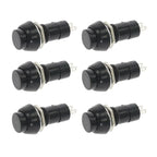 6PCS PBS-11A PBS-11B 12mm self-locking / Self-reset Plastic Push Button Switch Latching Momentary Switchs 3A 250V AC 2PIN 6Color