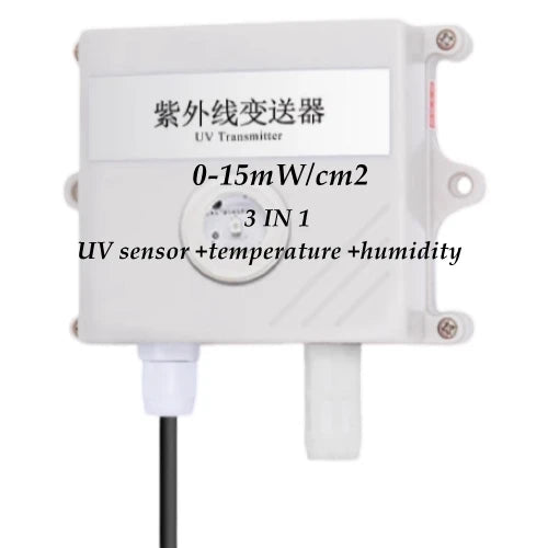 UV Light Intensity Meter Ultraviolet Sensor 4-20mA RS485 0-5V 10V Solar UV Sensor Detector Illuminance Sunshine Transmitter