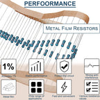 300/600/820pcs Resistor Kit 10 Ohm-1MOhm Resistors 1/4 W ±1% Carbon Film Single Resistor Electrical Electronics 30/41 value