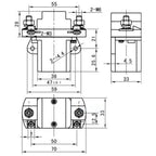 DC Contactor 12V 24V 36V 48V 60V 72VV Power Relay 100A Forklift Normally Open Noramlly Closed QZJ100A