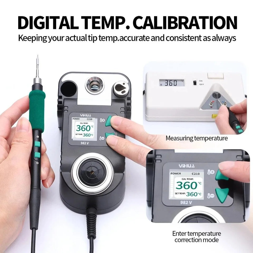 YIHUA 60W Digital Soldering Station 982-V C210/C245 Soldering Iron Kit ESD Precision Soldering Tools
