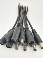 10pcs/lot Male Female DC Cable Power Adapter Connector 5.5x2.1mm Plug Adapter Wire for TV Camera LED Strip Tape Light wholesale