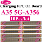 10pcs Original Charging Port FPC Connector For Samsung A04 A05 A14 A15 A24 A25 A34 A35 A52 A53 A54 A55 Mainboard Flex Clip