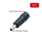 5PCS DC 7909 Power Plug Portable Laptop Travel Charger Adapter DC 5.5x2.1mm Female Jack to 7.9*0.9mm DC Power Plug Converter
