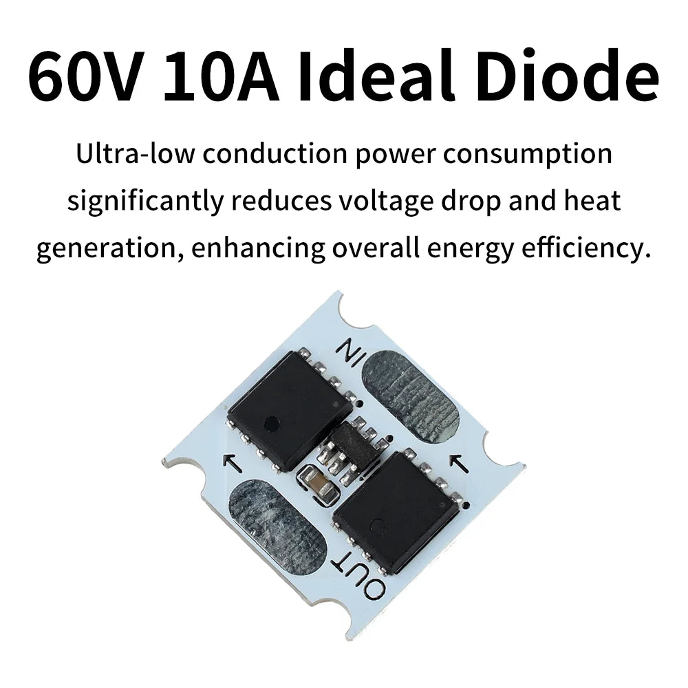 Ideal Diode Module 100V/30A 60V/10A Anti-Backflow Rectifier Board Ultra-Low Power Industrial Power Protection