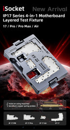 QIANLI ISocket Motherboard Middle Layer Test Stand for IPhone 16E X-16 Logic Board Function Diagnostic Double-deck Repair Tools