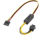 New Graphics Card Hard Drive Cable 6Pin To SATA Hard Drive Power Cables 12V Adapter 1 2 3 4 SATA 12V Molex Large 4PIN Cable