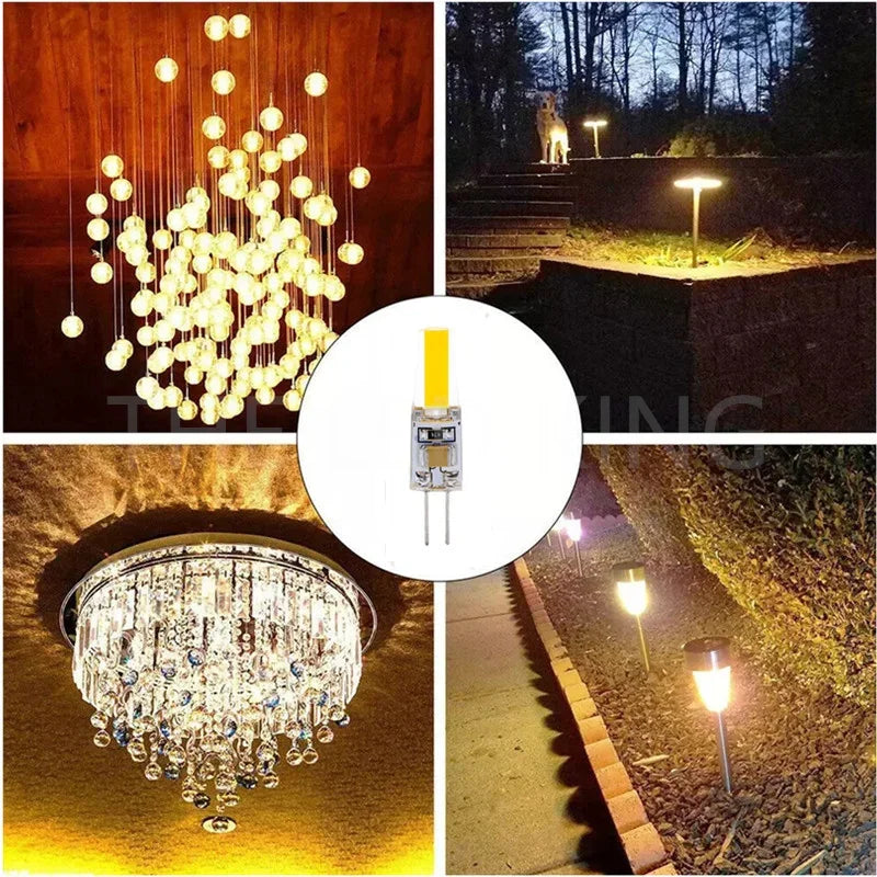 10PCS Dimmable Mini G4 LED COB Lamp 6W Bulb AC DC 12V 220V Candle Lights Replace 30W 40W Halogen For Chandelier Spotlight