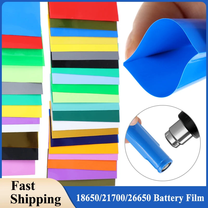 50 ~ 2000pcs PVC Heat Shrink Tubing 18650/21700/26650 Lithium Battery Films Pre-cut Shrinkable Sleeve Protect for Batteries Wrap