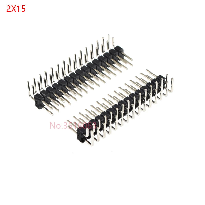 10PCS Double row MALE 2.54MM PITCH Right Angle PIN Header connector 2*2/3/4/5/6/7/8/9/10/16/20/40 PIN/P 2x/3/4/5/6/8/10/16/20/40