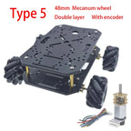 4WD Chassis Smart Robot Car 6V N20 DC Mini Micro Gear Motor Smart Car Kit 4WD Robot Chassis Kits With Encoder Mecanum Wheel Car