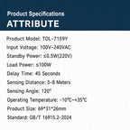 Ac 110v-220v Human Presence Sensor Switch 24ghz Microwave Radar Controller Detection Micro-motion Intelligent Sensor Switch