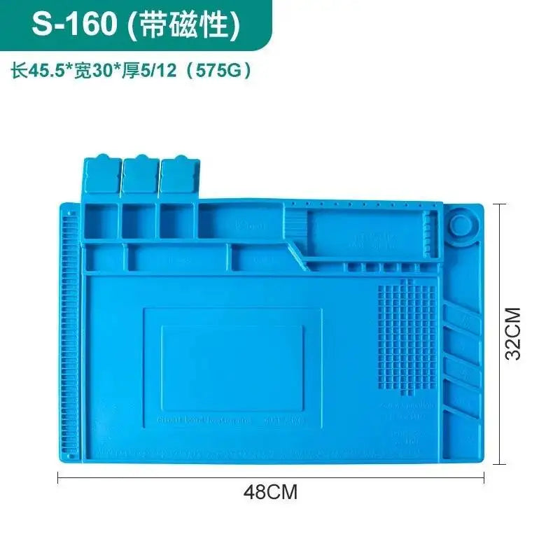 Welding Mat Heat Insulation Working Pad Silicone Soldering Mat Soldering Work Station Pad for Phone Welding Repair Tool