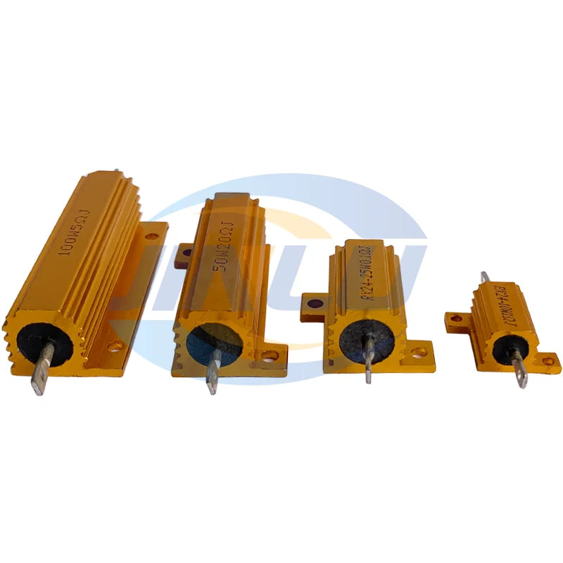 1PCS RX24 50W 100W Aluminum Power Metal Shell Case Wirewound Resistor 0.01R ~ 100K 1 2 3 4 5 6 7 8 9 10 12 20 30 47 50 60 100ohm