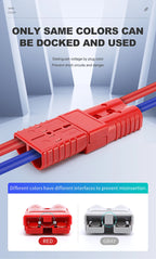 1/2/4PCS 50A Battery Power Connector Kit Quick Plug 600V Car Forklift Battery Charging Electrical Cable Wire Terminal Connectors