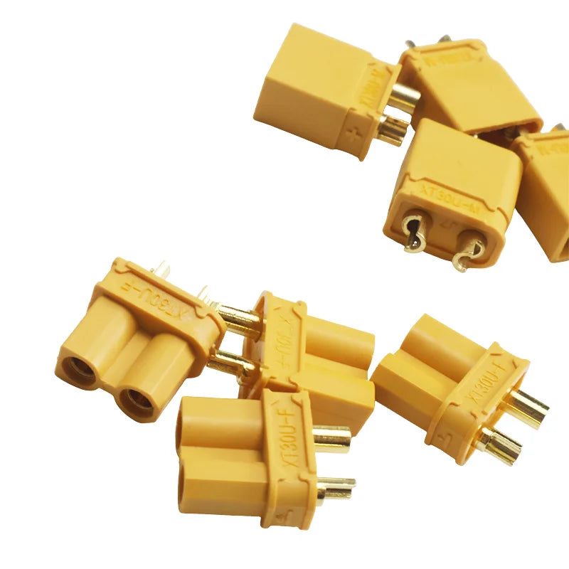 XT30 / XT30U Connector (Yellow, Black) – Reliable Battery Connector | Spark Proof, Easy Install | Ideal for Upgrading RC Airsoft