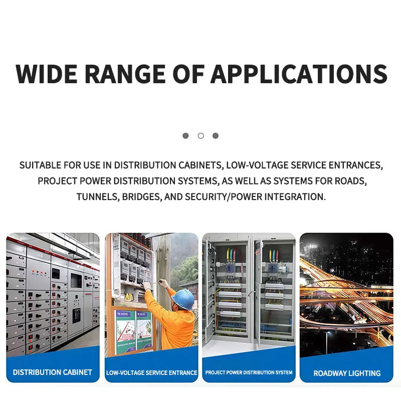UK207 UK211 UK215 UK407 UK411 UK415 DIN Rail Terminal Block 125A Electrical Junction Box 1 In 2/4/6 Out Distribution Box
