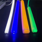 Round Flexible LED Neon Rope Lamp Silicone Tube 180/270/360° Tape Lamp Diffuser For WS2811 WS2815 Outdoor Decor Neon Strip Light