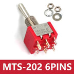 10Pcs Miniature Toggle Switch ON-OFF-ON /ON-ON MTS-102 103 MTS-202 203 Micro Switch with Solder Terminal Waterproof Cap