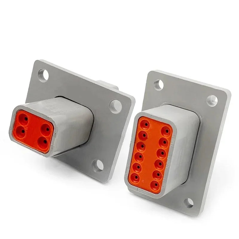 Deutsch DT Industrial DT04-8P-L012 Flange Mount Connector IP68 | 22-16AWG for Heavy Duty Truck & Bus Electrical Systems