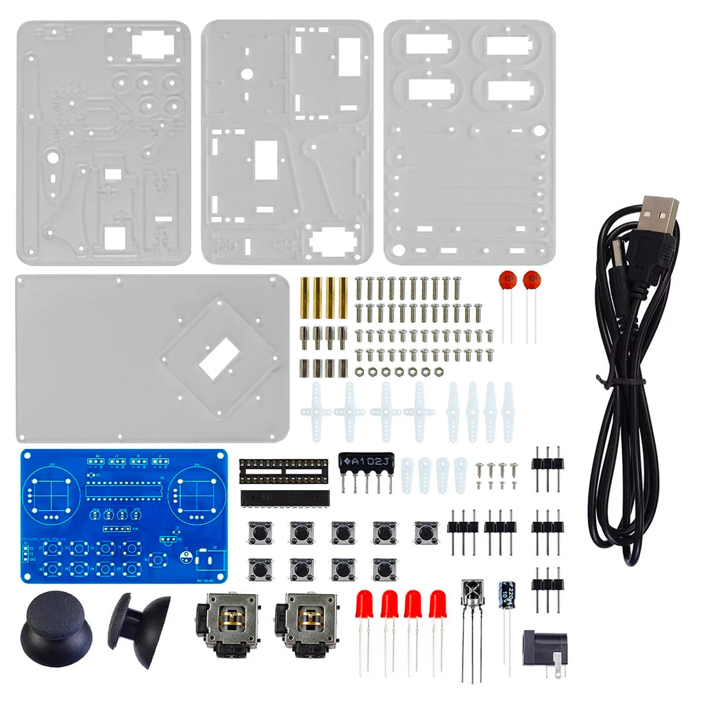 Four Degree of Freedom Assembly Robotic Arm Microcontroller Soldering Kit Acrylic Robotic Arm DIY Maker Learning Parts