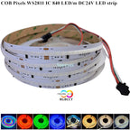 COB SPI LED Strip Light 24V 5m Addressable Pixels White CCT RGB RGBW RGBCCT WS2811 WS2814 Digital IC FCOB Magic Color Tape Rope