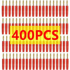20/80/400Pcs 2mm Red Black Banana Male Plugs Banana Plug Connector Audio Speaker Wire Cable Connectors