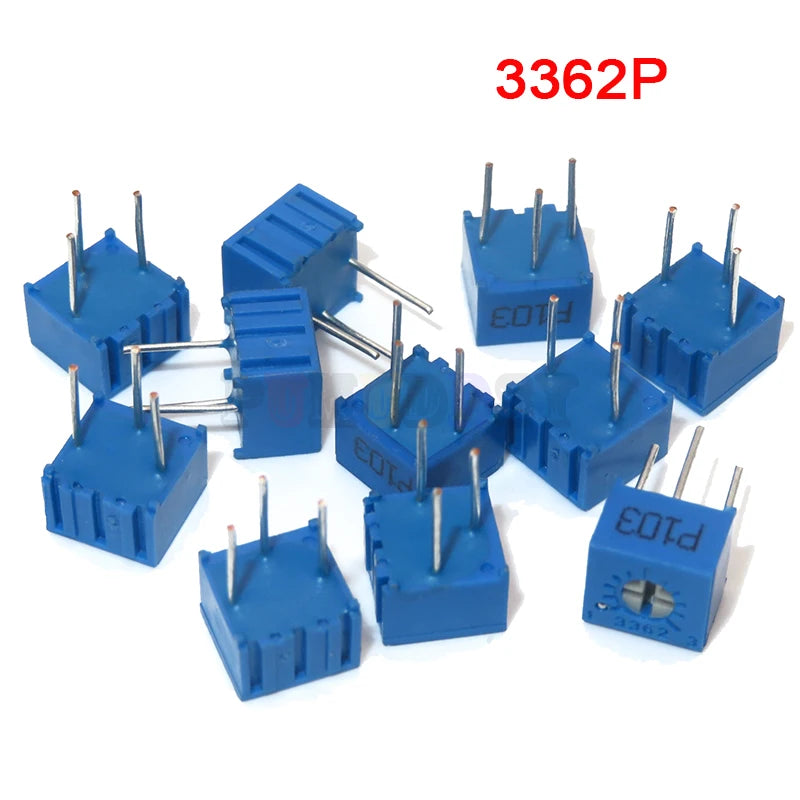10PCS 3362P Series Resistance 101 201 501 102 202 502 103  Trimpo Trimmer Potentiometer 3362 500R 1K 2K 5K 10K 20K 50K 100K 2M