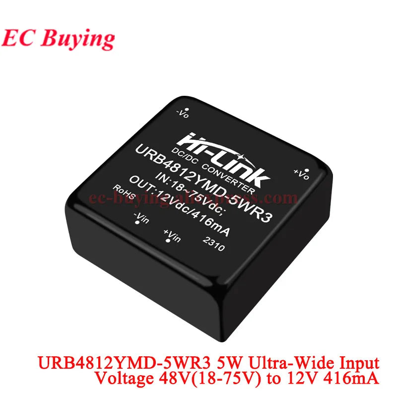 DC-DC Isolated Converter Power Supply Module 5W DC 12V 48V to 15V/5V/12V 24V to 5V/12V HLK-5D2405/5D1205/5D1212/5D1215/5D2412