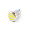 ABILKEEN 22/25MM 1NO1NC/2NO2NC Metal Push Button Switch IP65 Waterproof Momentary/Latching Push Button with LED Ring Light