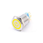 ABILKEEN 22/25MM 1NO1NC/2NO2NC Metal Push Button Switch IP65 Waterproof Momentary/Latching Push Button with LED Ring Light