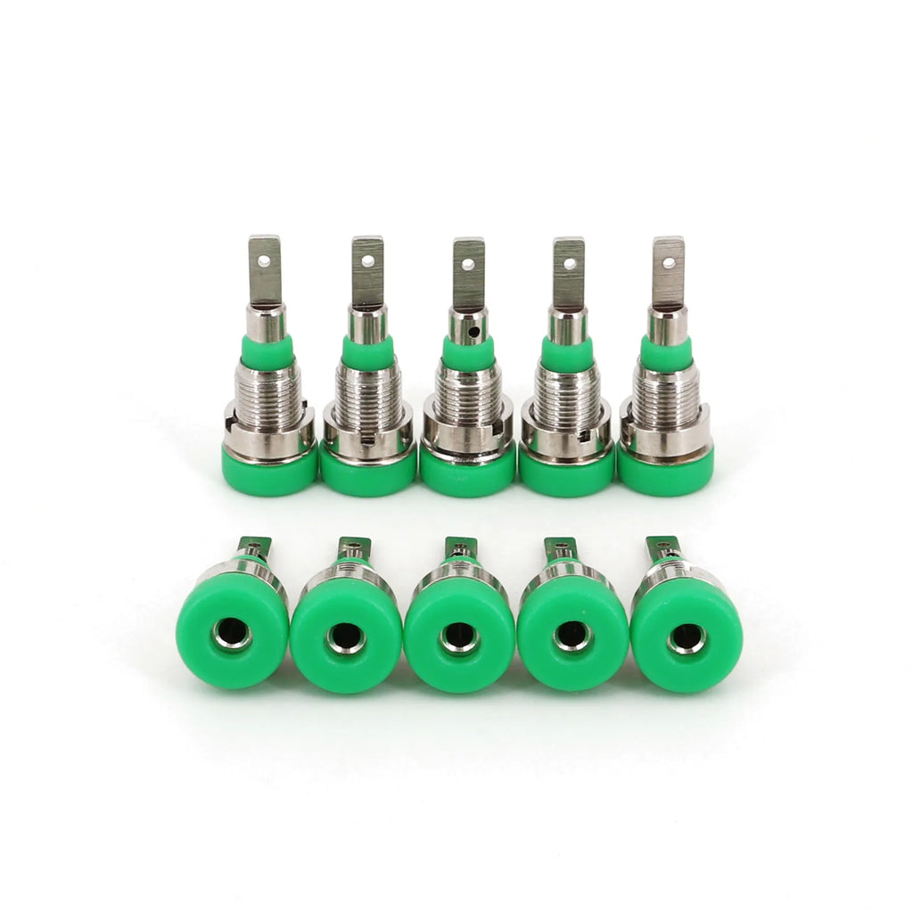 10Pcs Brass 2mm Small Size Banana Female Jack Panel Mount Test Socket Connector