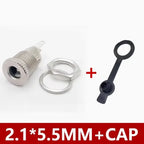 10/50PCS DC099 5.5mm*2.1mm DC Power Jack Socket Female Panel Mount Connector Metal DC-099 Open Hole 11MM 5.5*2.1 5.5*2.5