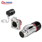 CNLINKO Waterproof Industrial BD20 Aviation Connector 2 3 4 5 7 9 12 14 Pin Plug and Socket Panel Mount Metal Wire Connectors