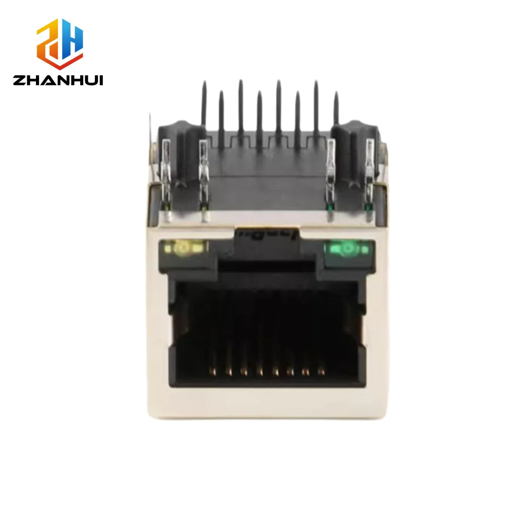 5/10PCS HR911105A Single Port RJ45 Connector with Integrated Magnetics Module & LED for 10/100Base‑T Ethernet NIC