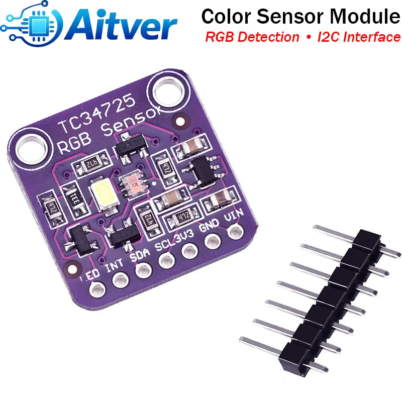 TCS34725 Color Sensor Module RGB Detection I2C Light Recognition Board for Arduino ESP32 STM32