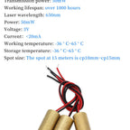 1/5/10Pcs Laser Head 650nm 9mm 3V 50mW Laser Cross Diode Module Red Copper Head Line / Point / Cross Laser Diode