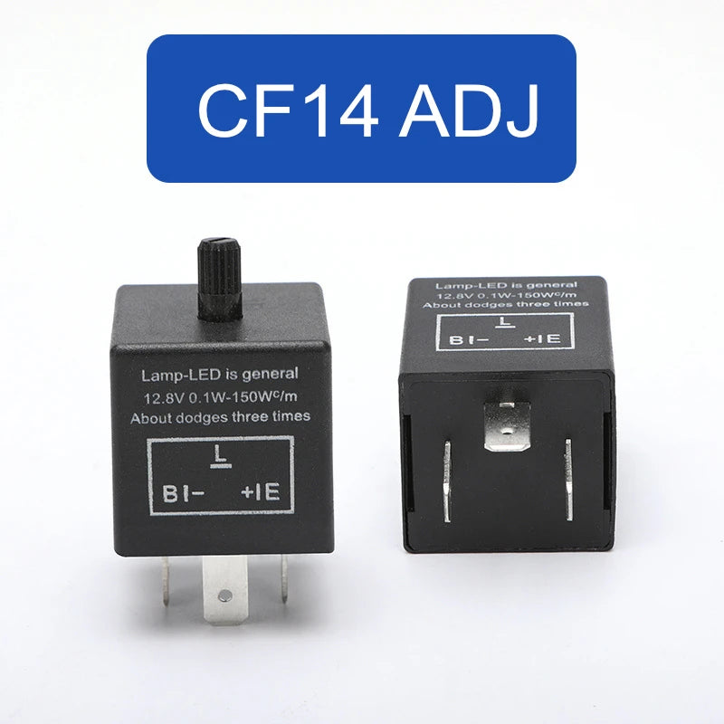 CF13 CF14 JL-02 3-Pin LED Flasher Flash Relay for Turn Signal Light Hyper Flash Fix 12V LED Relay for Car Motorcycle Accessories