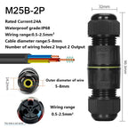 IP68 Waterproof Joint Wire Quick Connection Connector 2 3 4 Pin Solderless LED Lamp Electric Wiring Outdoor Rainproof Terminal