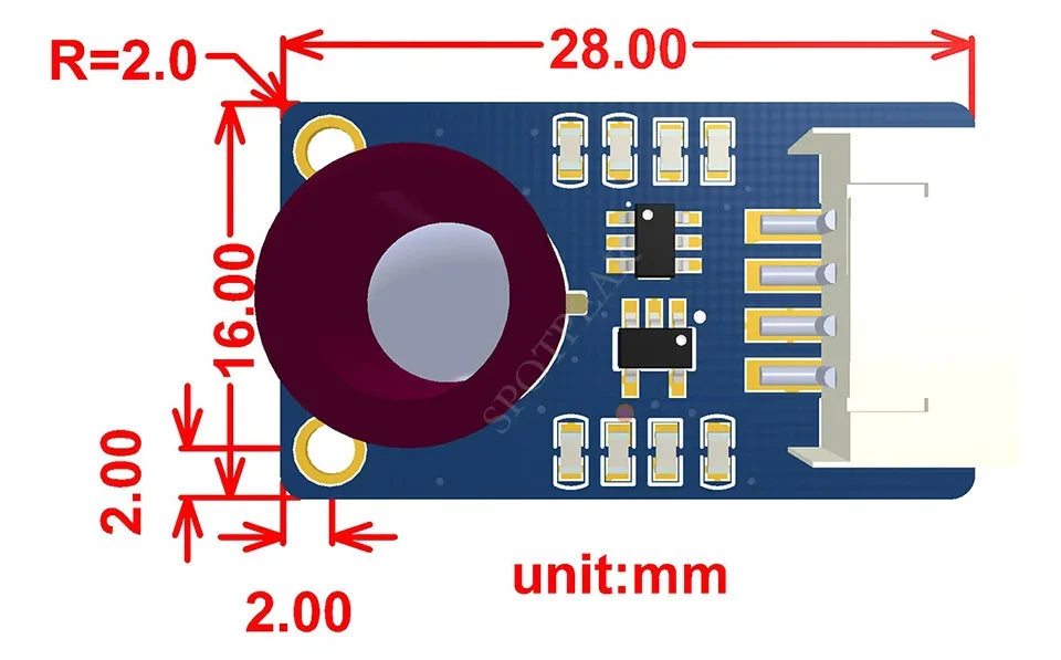 Raspberry Pi STM32 MLX90640 Thermal Camera Module - 110 /55 Degree FOV with I2C Interface (Infrared Imaging)