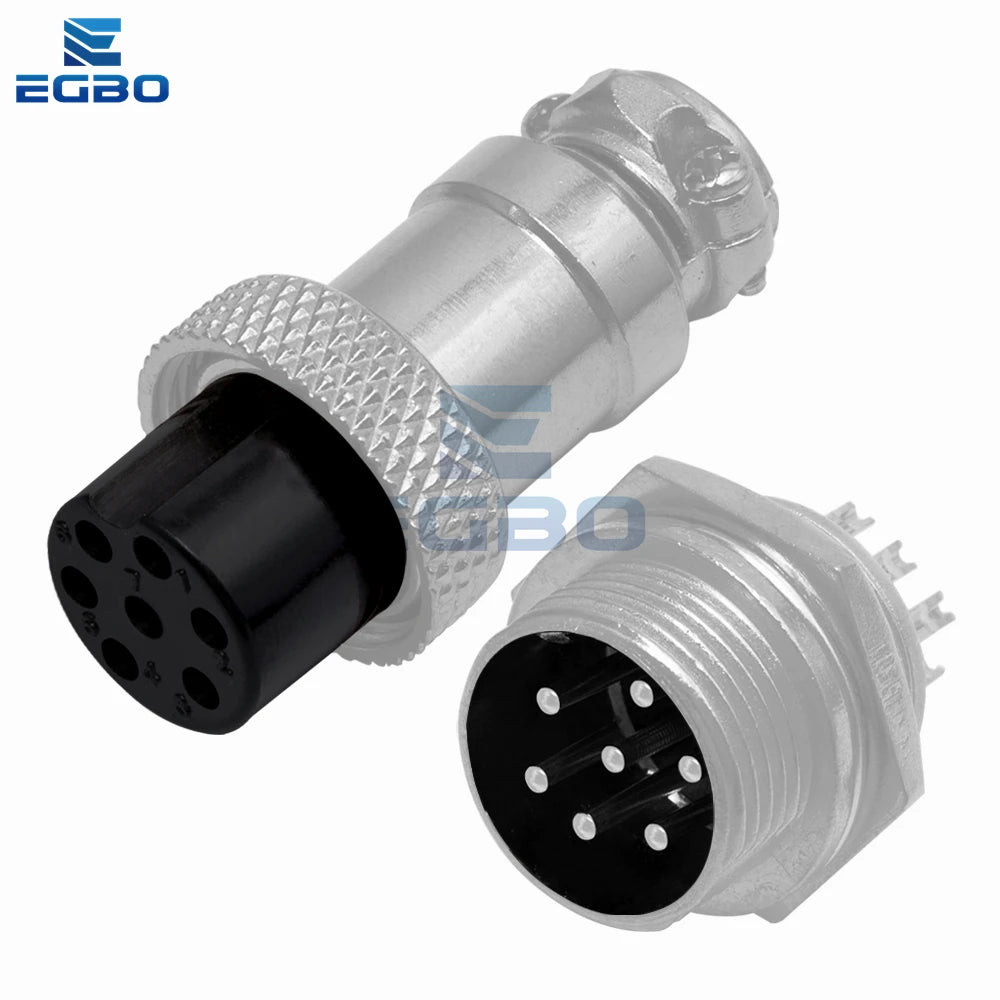 2-7 Pin GX16 Aviation Connector, Metal Male Plug Female Socket Industrial Wiring Terminal Adapter